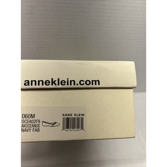 Anne Klein Flex Oceanus Ballet Flat Shoe Navy Fabric Women Sz 6 M New in Box - Picture 7 of 7